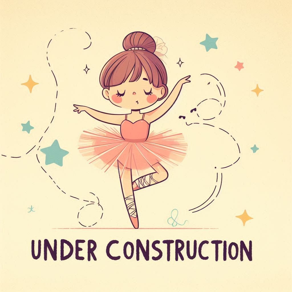Under construction graphic with dancing girl